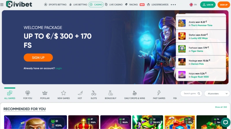 Ivibet Homepage